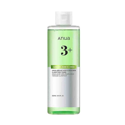 Skincare bottle labeled 'Anua' on a white background