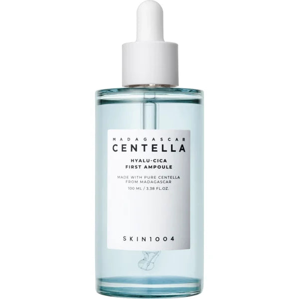 SKIN1004 Madagascan Centella Hyalu-Cica First Ampoule bottle on a white background